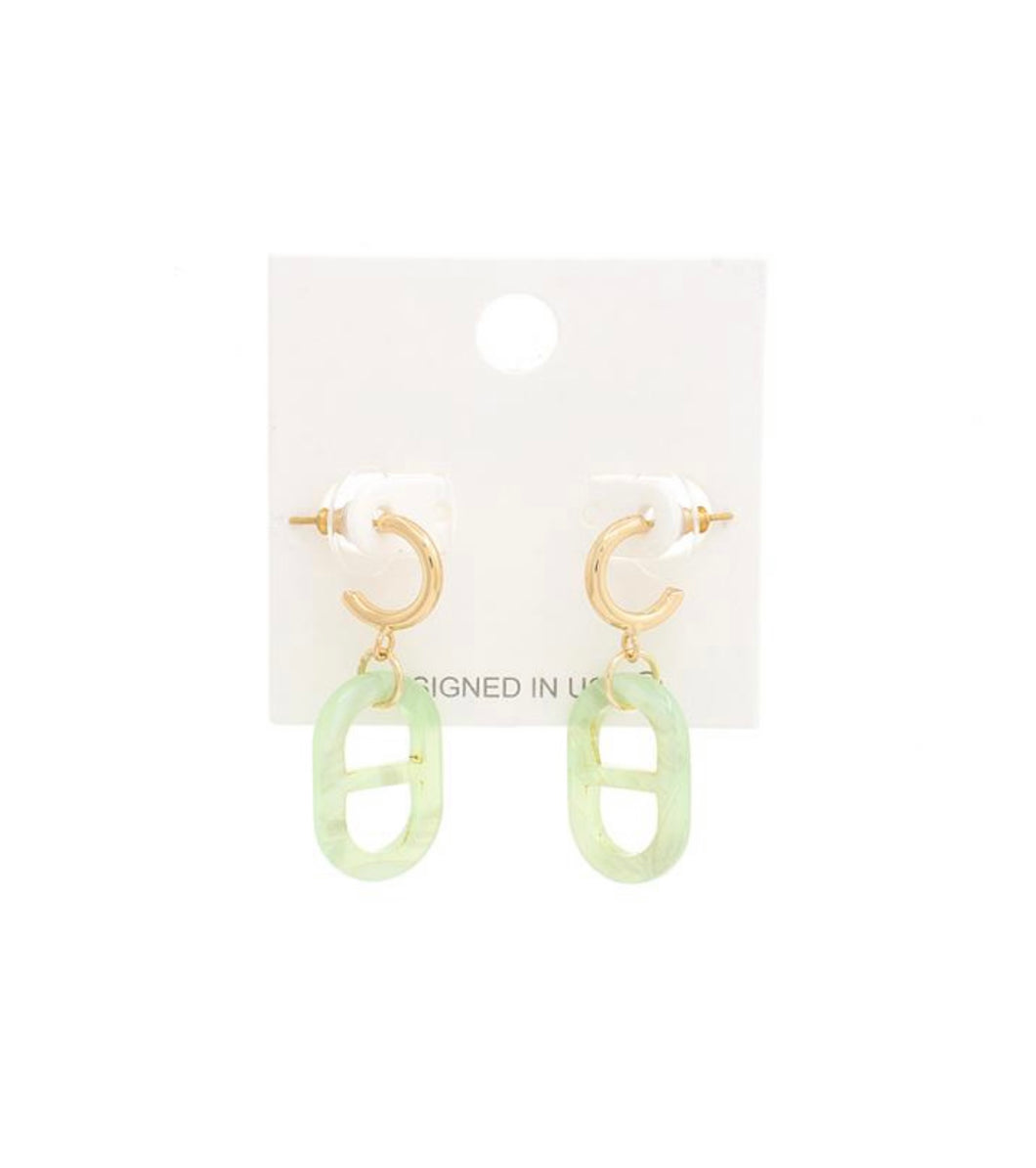 Jade Round Earrings