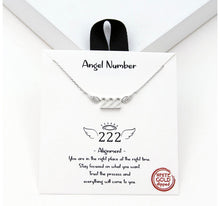 Load image into Gallery viewer, 222 Alignment Necklace *White Gold Dipped*
