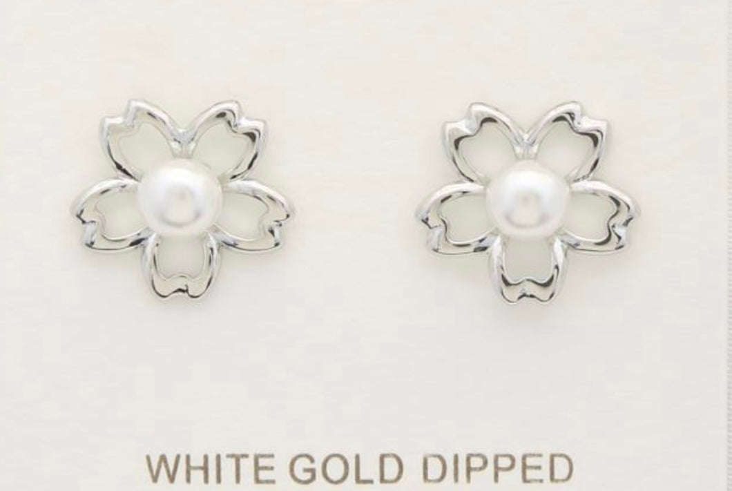Naomi Earrings *White Gold Dipped*